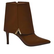 Bota Feminina Via Marte Cano Curto Salto Fino 345-005 Marrom Bota Feminina Via Marte Cano Curto Salto Fino 345-005 Marrom
