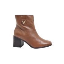 Bota Feminina Via Marte Cano Curto Salto Médio Couro 224-002