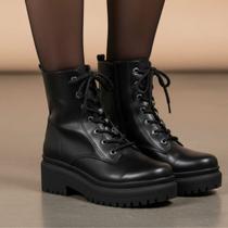 Bota Feminina Via Marte Confortável PRETO 34 Bota Feminina Via Marte Confortável PRETO 34