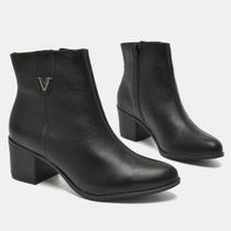 Bota Feminina Via Marte Couro Legítimo Confortável Forrada