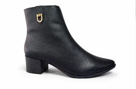 Bota Feminina Via Marte em Couro 231-008 COR:PRETOTAMANHO:35 Bota Feminina Via Marte em Couro 231-008 COR:PRETOTAMANHO:35