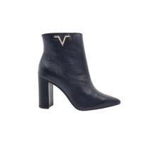 Bota Feminina Via Marte Salto Alto Bico Fino Couro 063-012