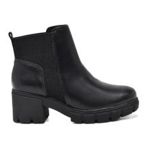 Bota Feminina Via Marte Salto Tratorado 001-001-01 Preto
