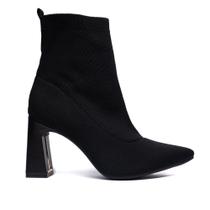 Bota Feminina Via Marte Tech Knit Salto Bloco Preto Bota Feminina Via Marte Tech Knit Salto Bloco Preto