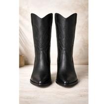 Bota Feminina Via Marte Texana Forrada Couro Legítimo Bota Feminina Via Marte Texana Forrada Couro Legítimo