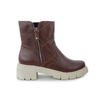 Bota Feminina Via Telli Cano Baixo Floater Marrom 1864