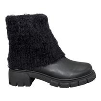 Bota Feminina Via Telli Cano Médio com Pelinho 1871 Preta