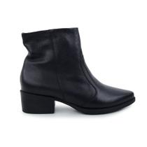 Bota Feminina Via Telli Couro Cano Baixo Floater Pretra 401