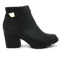 Bota Feminina Via Uno 475031 Sem Cadarço Tratorada Salto Bota Feminina Via Uno 475031 Sem Cadarço Tratorada Salto