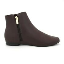 Bota Feminina Via Uno Cano Curto Rasteira 072096