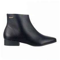 Bota Feminina Via Uno Cano Curto Salto Bloco Baixo Zíper 217038