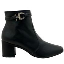 Bota Feminina Via Uno Elegante com Detalhe Decorativo no Cano
