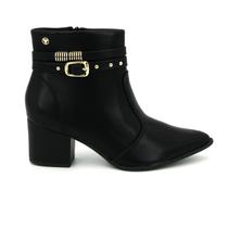 Bota Feminina Via Uno Original Cano Curto Bico Fino Moda Conforto 828022