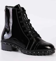 Bota Feminina Vizzano 3059101 Coturno Verniz Solado Spikes