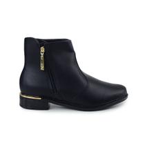 Bota Feminina Vizzano Cano Baixo Preta - 3077 Bota Feminina Vizzano Cano Baixo Preta - 3077