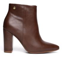 Bota Feminina Vizzano Cano Curto Bico Fino Marrom Bota Feminina Vizzano Cano Curto Bico Fino Marrom