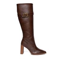 Bota Feminina Vizzano Cano Longo com Fivela Marrom