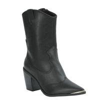 Bota Feminina Vizzano Cano Medio Berlim Preto