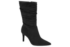 Bota Feminina Vizzano Cano Médio Com Salto Fino E Efeito Slouchy Preto