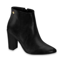 Bota Feminina Vizzano Confortavel Cano Curto Salto Bloco Alto Moda Casual Outono Inverno Ref: 3105.100