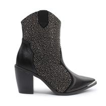 Bota Feminina Vizzano Napa Nobuck Strass Genebra Preto