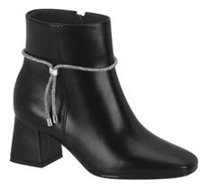 Bota Feminina Vizzano Original Cano Médio Salto Grosso Baixo