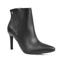 Bota Feminina Vizzano Salto Agulha Bico Fino Preta