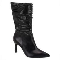 Bota Feminina Vizzano Salto Fino Agulha Enrugada 3112101