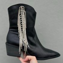 Bota Feminina Western Correntes Strass Suzana Santos 4273.80231 Bota Feminina Western Correntes Strass Suzana Santos 4273.80231