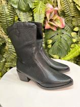 Bota Feminina Western Metalizada Inverno Tendência - Zion Shoes