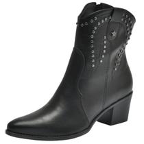 Bota Feminina Western Salto Bloco Cano Médio Spike Via Marte Bota Feminina Western Salto Bloco Cano Médio Spike Via Marte