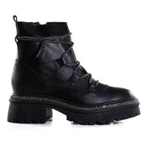 Bota Feminina Zariff com Strass Preta C245