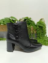 Bota Feminino Cano Curto Coturno Salto Bloco Botina Couro Confort Inverno Blogueirinha Confortável Casual Bota Feminino Cano Curto Coturno Salto Bloco Botina Couro Confort Inverno Blogueirinha Confortável Casual