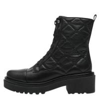 Bota Feminino Capodarte Coturno couro preto 4016637