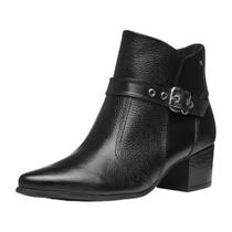 Bota Feminino Couro Conforto Facil Calce Peça Metal Pegada Bota Feminino Couro Conforto Facil Calce Peça Metal Pegada