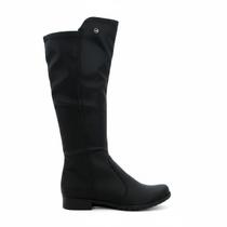 Bota Feminino Dakota G4503 Cano Longo Montaria Salto Baixo Elastico Ziper