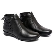 Bota Feminino De Couro Moda Inverno Sola Rasteira Confortável Detalhes Ajustável Atrás Bota Feminino De Couro Moda Inverno Sola Rasteira Confortável Detalhes Ajustável Atrás