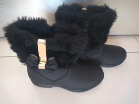 Bota feminino infantil cor preta