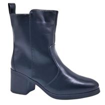 Bota Feminino Mooncity Cano Baixo Salto Bloco Medio 73201