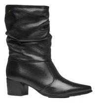Bota feminino pegada cano medio couro 280901