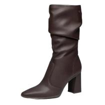 Bota Feminino Salto Medio Bico Fino Sofisticado Mississipi