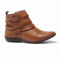 Bota Flat Belluno Comfy Cano Baixo Com Tiras