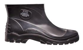 Bota Flex Pvc/ Borracha Preta C/ Curto Impermeável