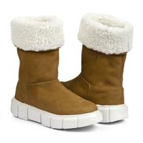 Bota Forrada Com Lã Para Neve E Impermeável Feminina Oslo - Aspen Camel