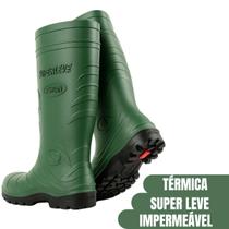 Bota Galocha Baspan Superleve Térmica Impermeável Cano Longo Verde Bota Galocha Baspan Superleve Térmica Impermeável Cano Longo Verde