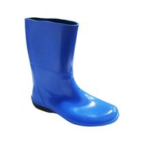 Bota Galocha Borracha Moto Feminina Cano Medio Azul 34 ao 39