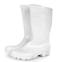 Bota Galocha Borracha Pvc Impermeável Capataz Branca Cano Longo