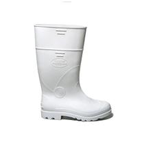 Bota Galocha Borracha Pvc Impermeável Industrial Branca Cano Longo