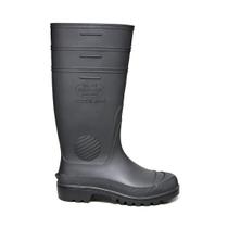 Bota Galocha Borracha Pvc Impermeável Supermax Preta Cano Extra Longo