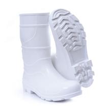 Bota Galocha Branca Forrada Impermeável Com Ca Bota Galocha Branca Forrada Impermeável Com Ca